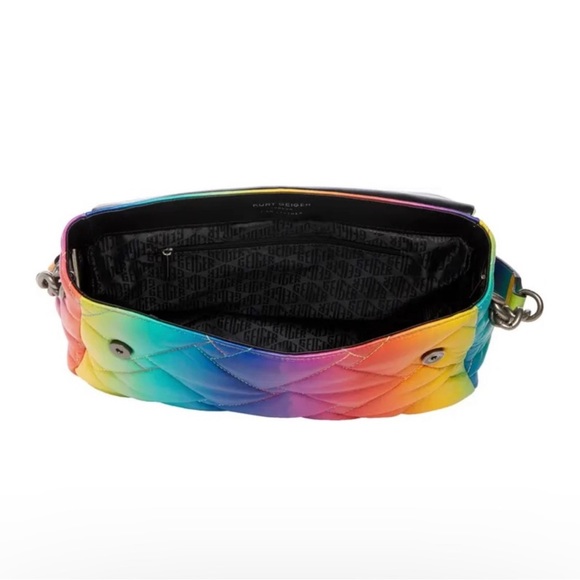 Kurt Geiger Ombré Soft Leather Rainbow Bag Large Size - Picture 4 of 13